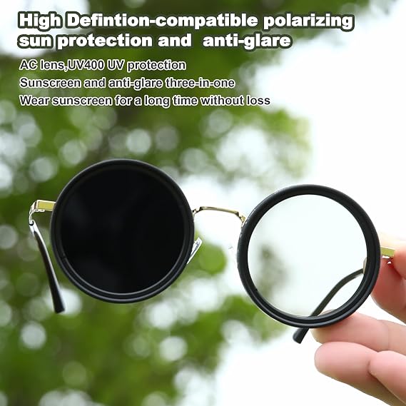 Hand Made Nd-400 9 Gears Round Polarized Adjustable Dimming Men Sunglasses women Filter Diving Fishing