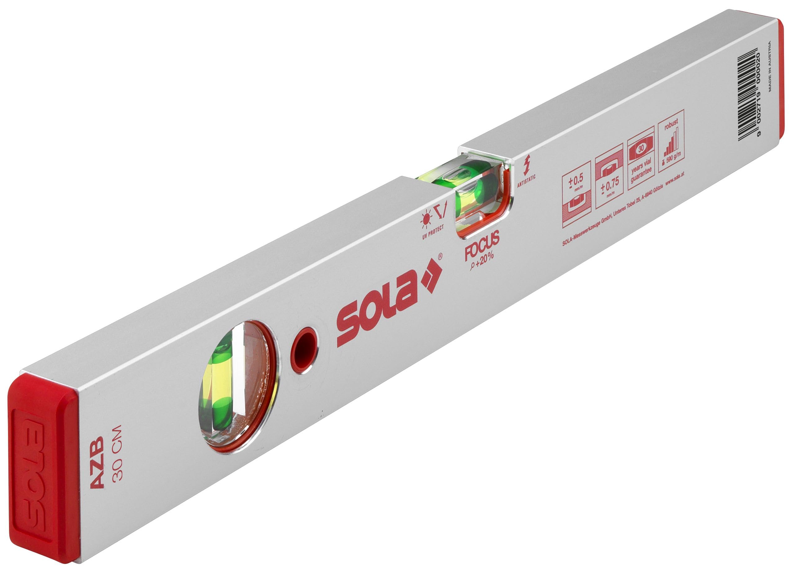 SOLA AZB 30 – Wasserwaage, 30 cm