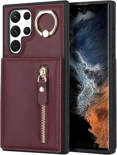Miniatura 7 de Jaorty Funda para teléfono Samsung Galaxy S22 Ultra con tarjetero, Galaxy S22 Ultra funda para mujer con ranura para tarjeta de identificación de