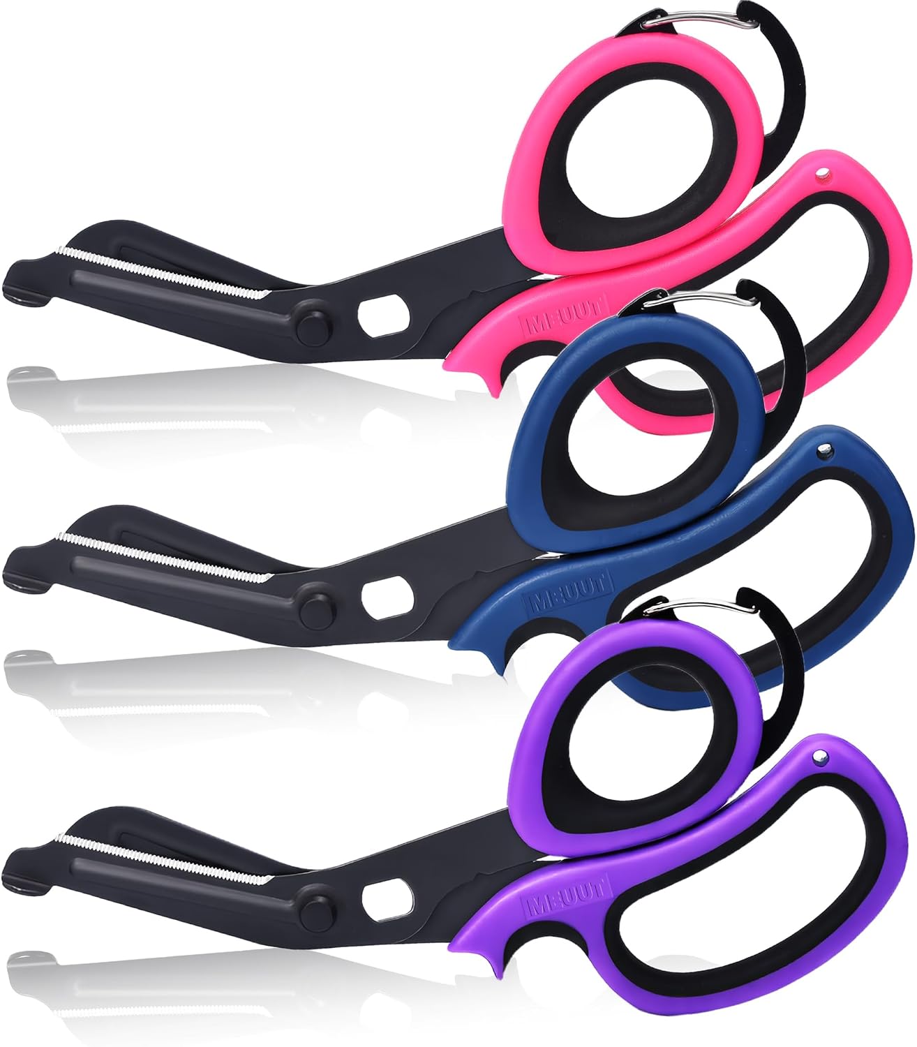 MEUUT Trauma Shears with Carabiner 3 Pack 7.5" Medical Scissors for Nurse