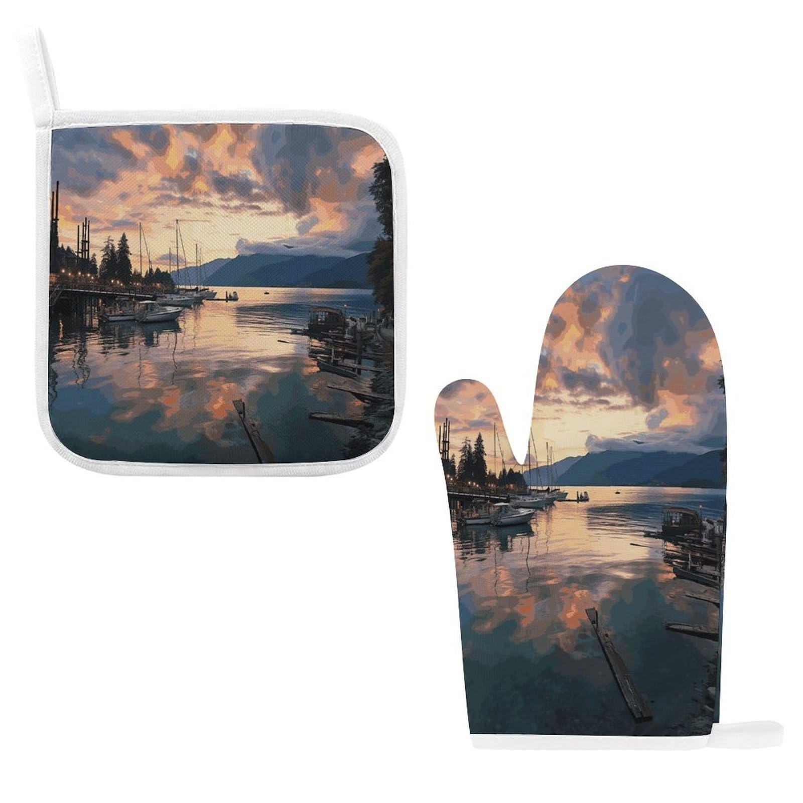 Fodpand Style Evening In Vancouver Oven Mitts And Pot Holders Sets
