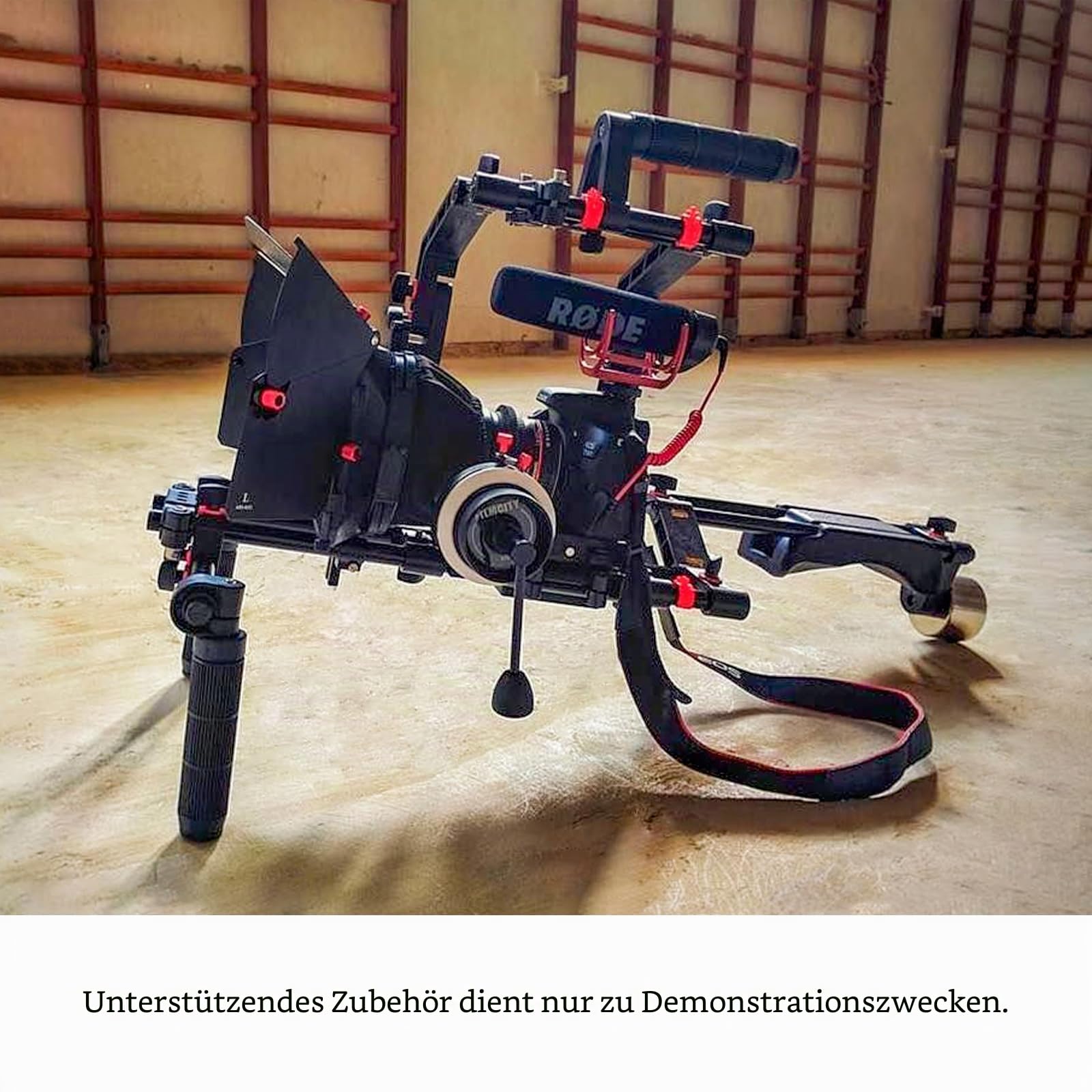 FC-03 Kamera Schulter-Rig Kit mit Cage, 4 x 4 Matte Box & Follow Focus für DSLR-Kameras. Inklusive Doppelhandgriffe, Schulterpolster & Top-Griff (FC-03)
