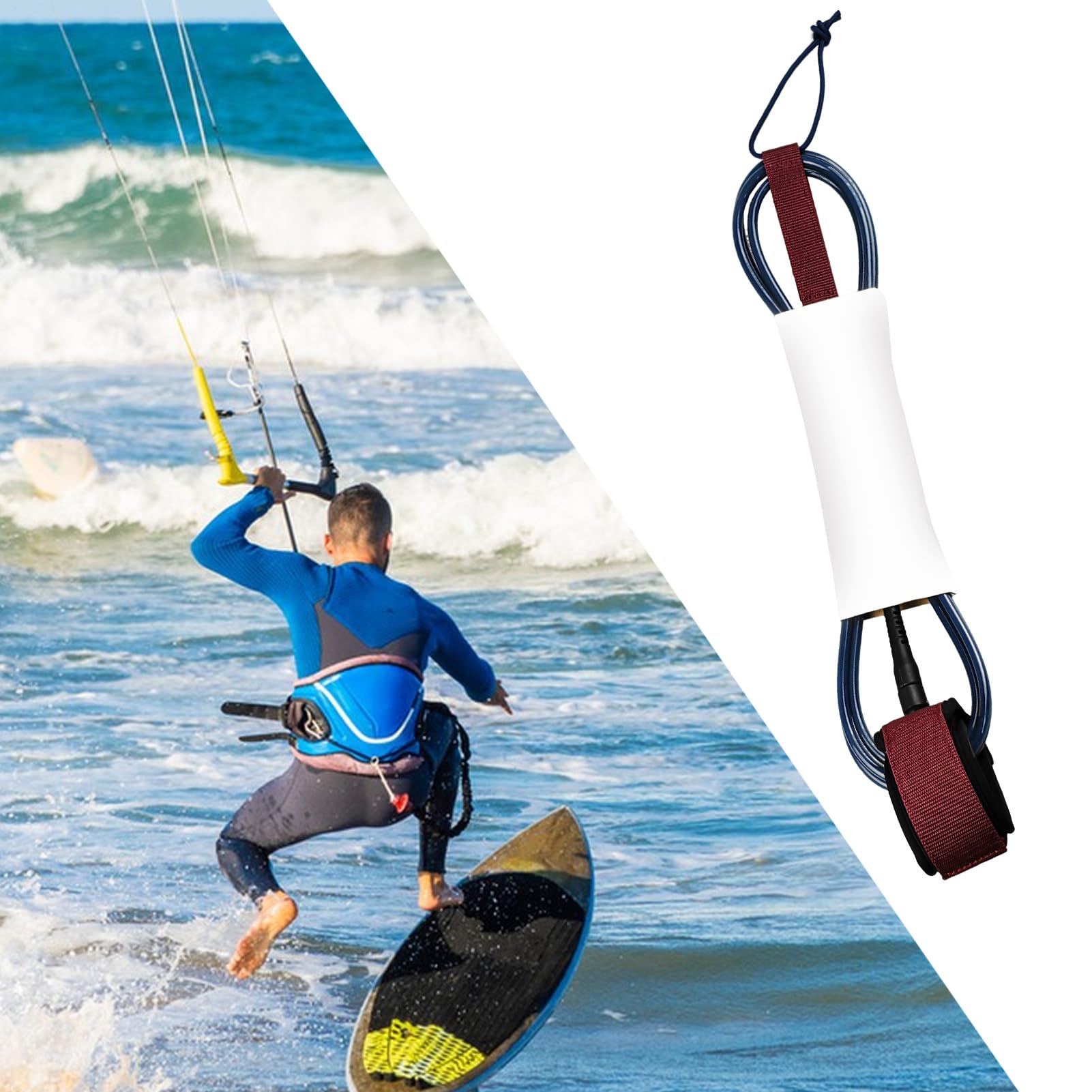 Guinzagli dritti per tavola da surf, corda per shortboard professionale, guinzaglio per tavola da surf, per stand-up, paddleboard, bodyboard, competizioni, avventura, sport acquatici, uomini, donne