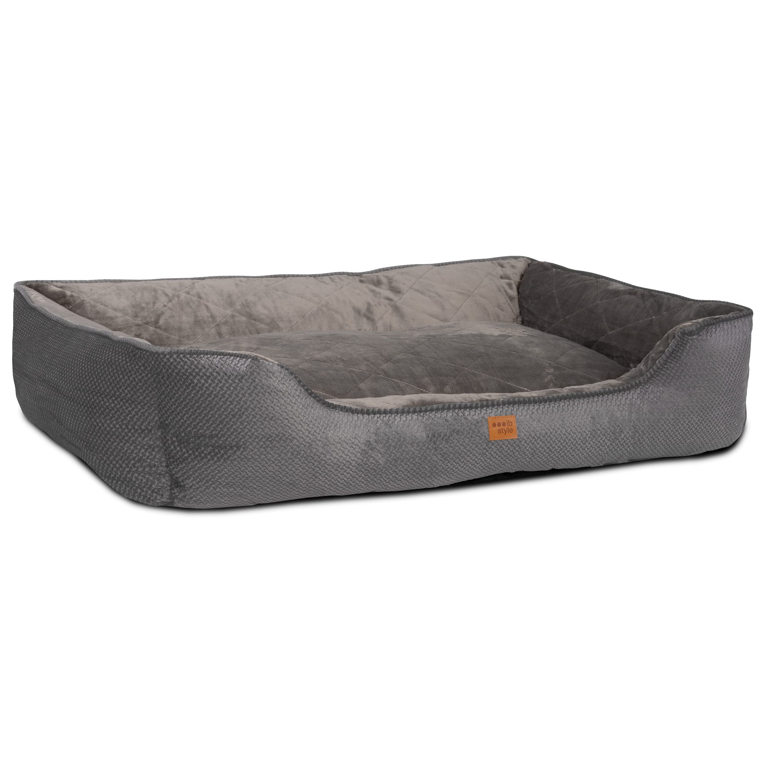 IB-Style® Happy Milo lit d'animaux | Panier pour Chiens & Chats | avec Fermeture éclair | Tailles : XL | Gris