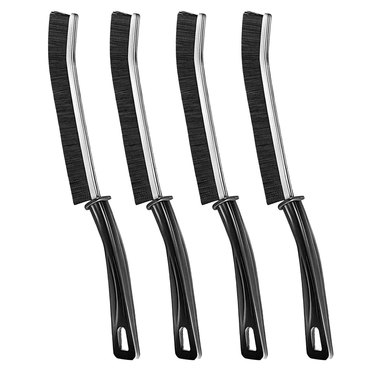 4Pcs Crevice Cleaning Brush - Ksndurn Hard Bristle Crevice Cleaning Brush, Multifunctional Gap Brush Suitable for Tight Space, Window Groove, Tube Bathroom, Kitchen