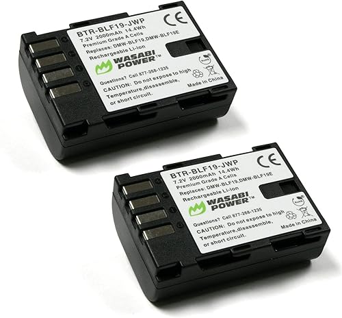 Wasabi Power Batería para Panasonic DMW-BLF19 (paquete de 2)