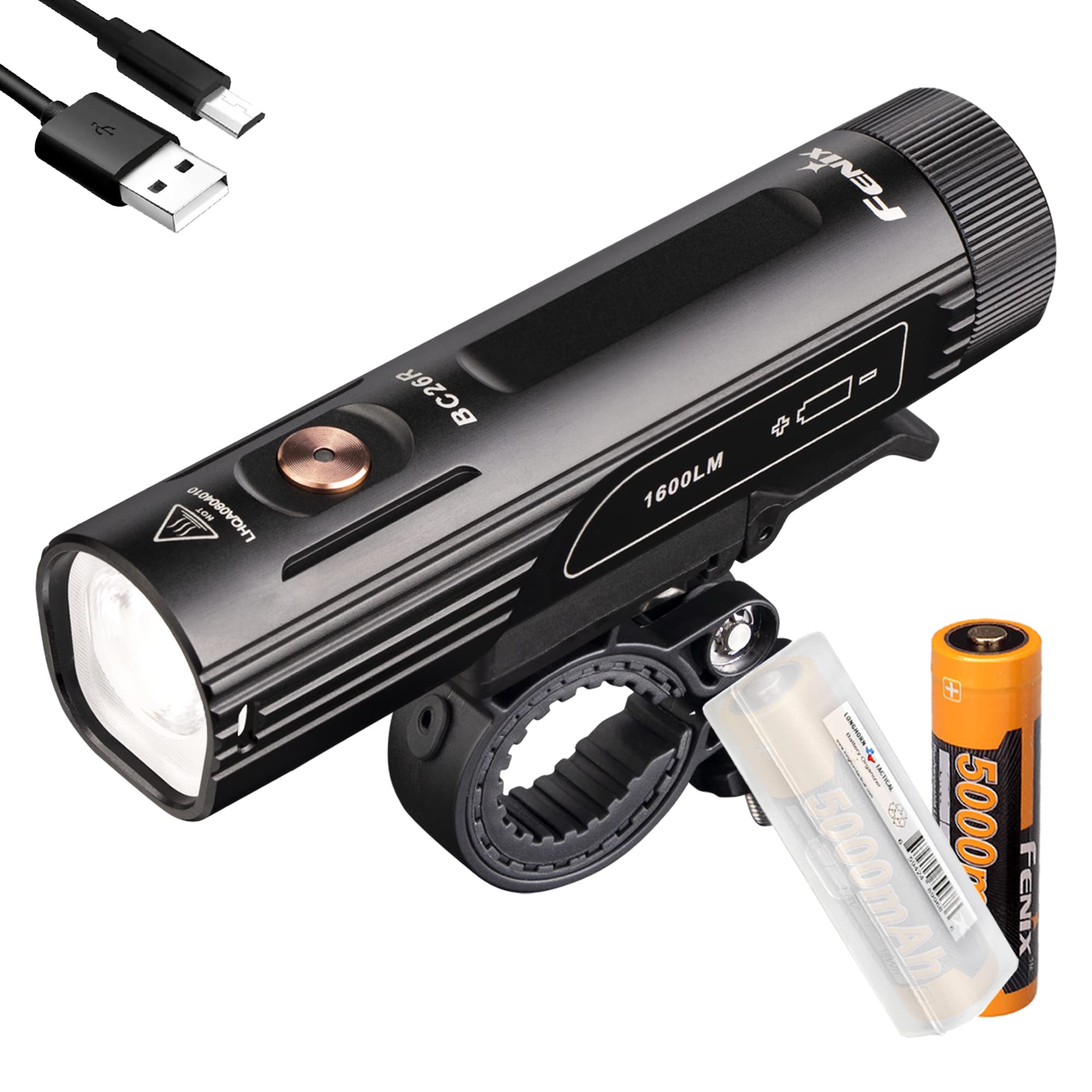 Amazon.com : Fenix BC26R Rechargeable Bike Light, 1600 Lumens