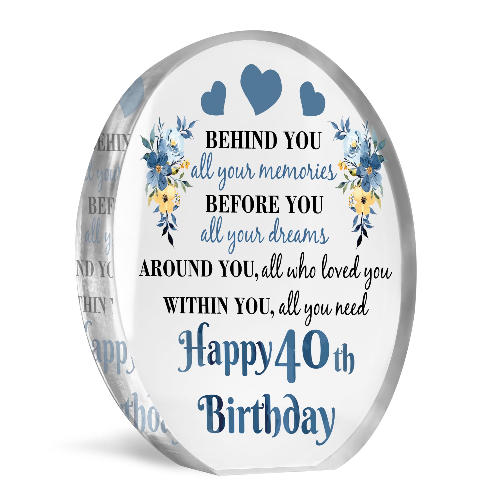 Red Ocean Novelty 40th Birthday Gifts For Dad Son Uncle Brother Inspirational Plaque Gift for Him Brother 40th Birthday Presents Birthday Gifts for 40th Dad Gift Son Gift Uncle Gift