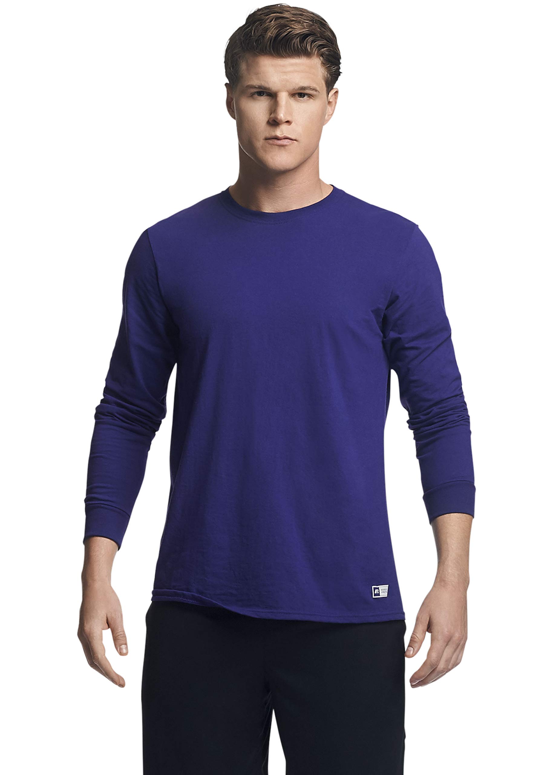 Russell AthleticMen's Dri-Power Long Sleeve Tees, Moisture Wicking, Odor Protection, UPF 30+