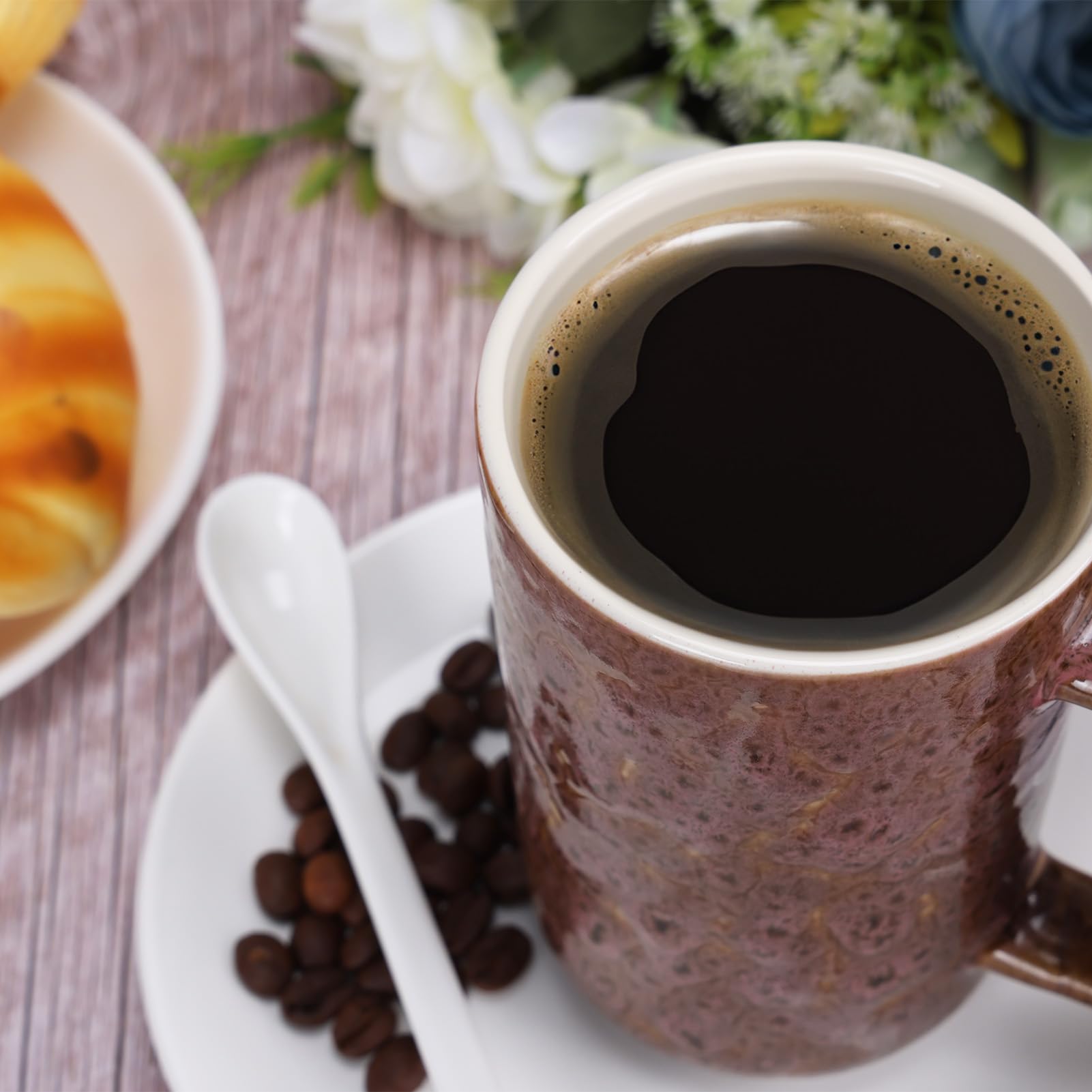 EYMPEU Zestaw 4 filiżanek do kawy 450 ml, idealny do domu i jako prezent biurowy