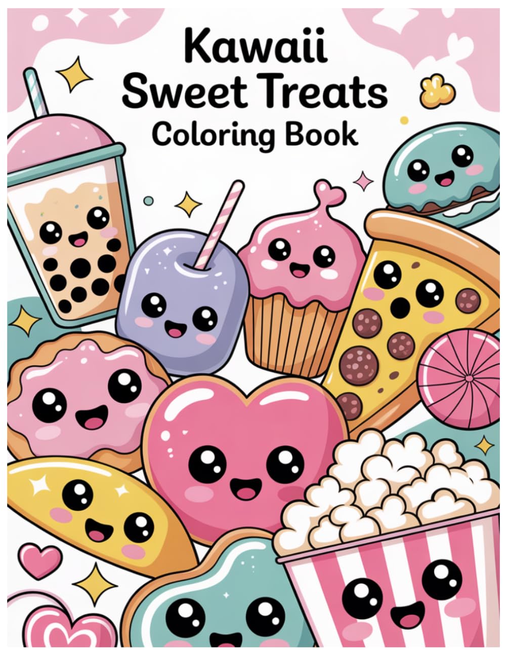 Kawaii Sweet Treats Coloring Book