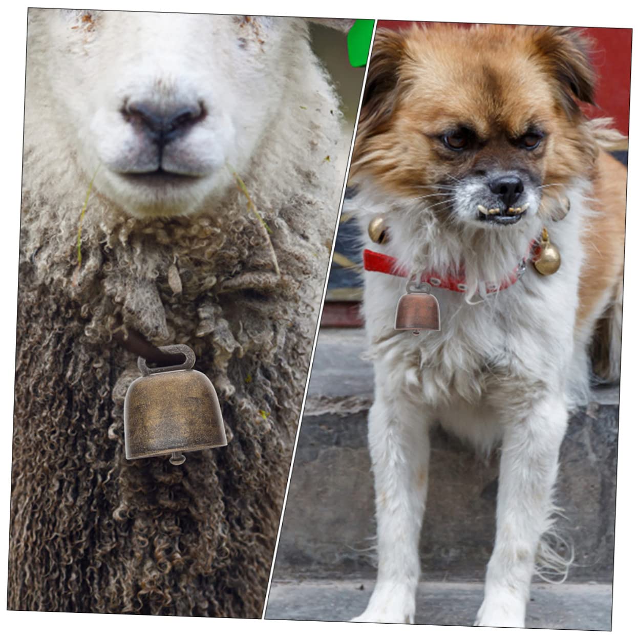 Milisten 4pcs Metal Cowbell Copper Bell Ornament Small Copper Bell Loud Bronze Bell Cow Bells Noise Makers Animal Grazing Bells Goat Farm Loud Bell Animal Bell Miniature Sheep Bell Pet