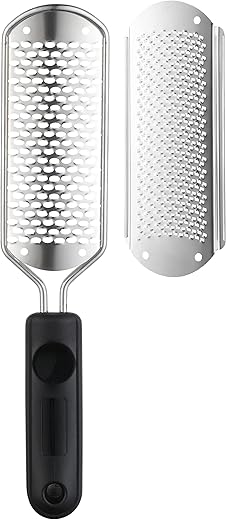 Beauté Secrets Essentials Pedicure Foot File Callus Remover, Foot Scrubber Removes Hard Skin, Can Be Used On Both Dry And Wet Feet, Foot Rasp (Black)