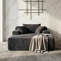 Vista 3 de Sytopia - Silla reposera con reposabrazos, sofá cama extragrande con 3 almohadas, cómodo sofá sin huesos, silla de lectura para dormir para sala