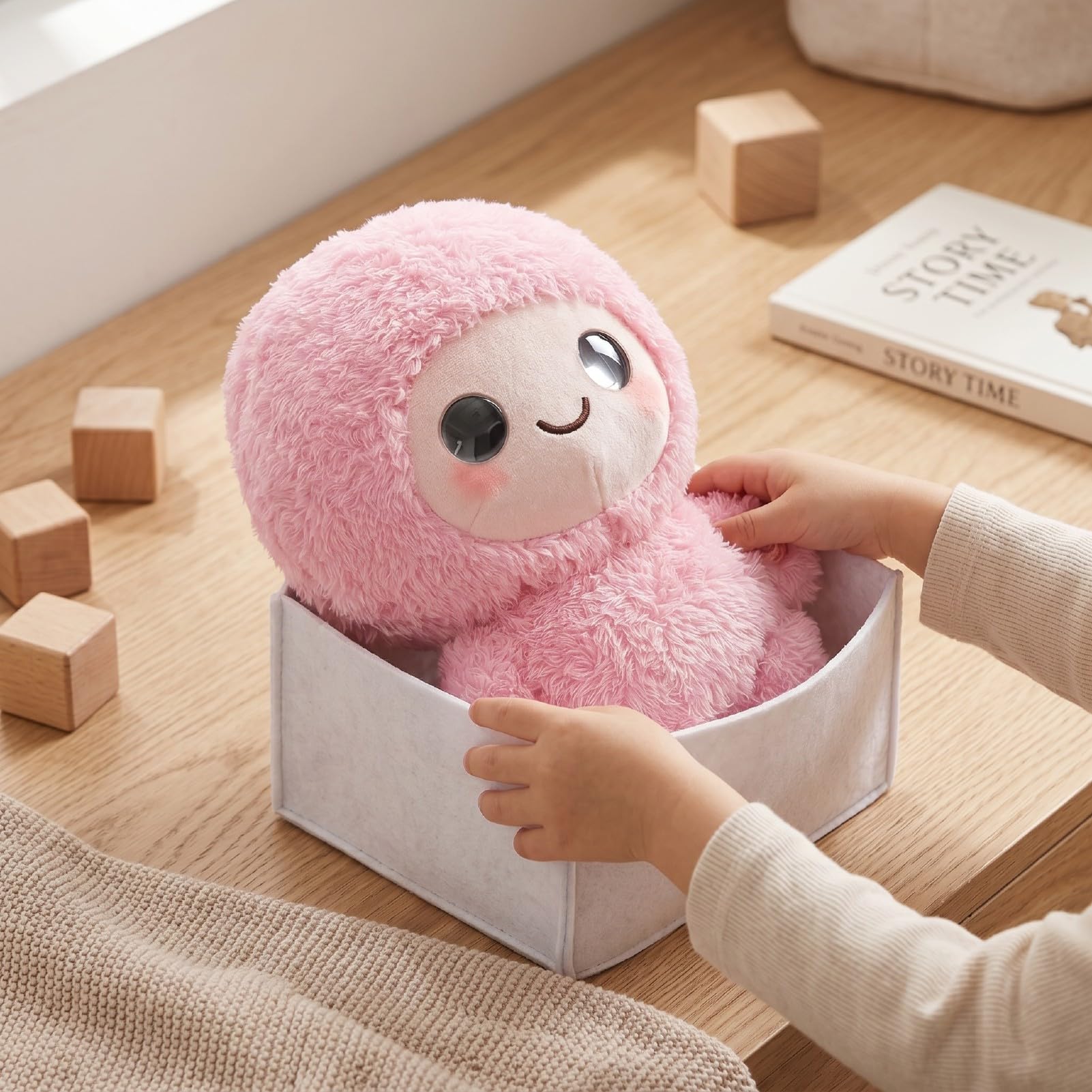 LICAEVEY Juguete de Peluche Inteligente Que Habla con IA, Animal de Peluche Interactivo Educativo con 66 Conversaciones Multilingües y Reconocimiento de Emociones para Niños a Partir de 3 (Pink)