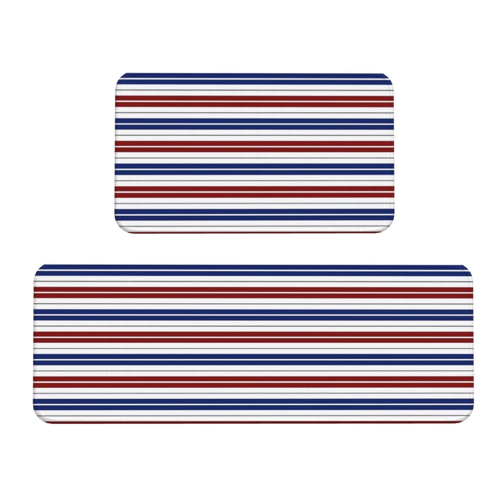 Alfombrillas de cocina antideslizantes pack de 2 con diseño de rayas