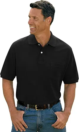 Harbor Bay by DXL Big and Tall Pocket Piqué Polo