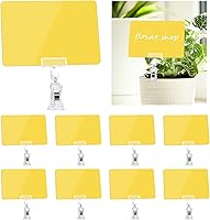 Vista 8 de Mlici Soporte acrílico para letreros con abrazadera, clips de exhibición de doble cabeza de 6 x 9 pulgadas con protector de tarjeta de PVC, clip