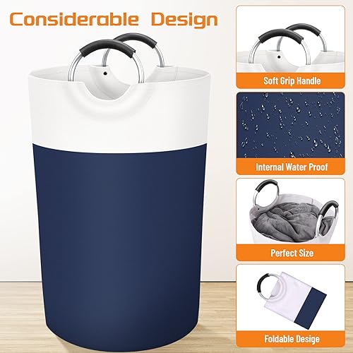 Miniatura 3 de BlissTotes Cesta de lavandería, cesta de lavandería, cestas plegables para ropa sucia, cesta de ropa sucia, cesta de lavandería impermeable con asas