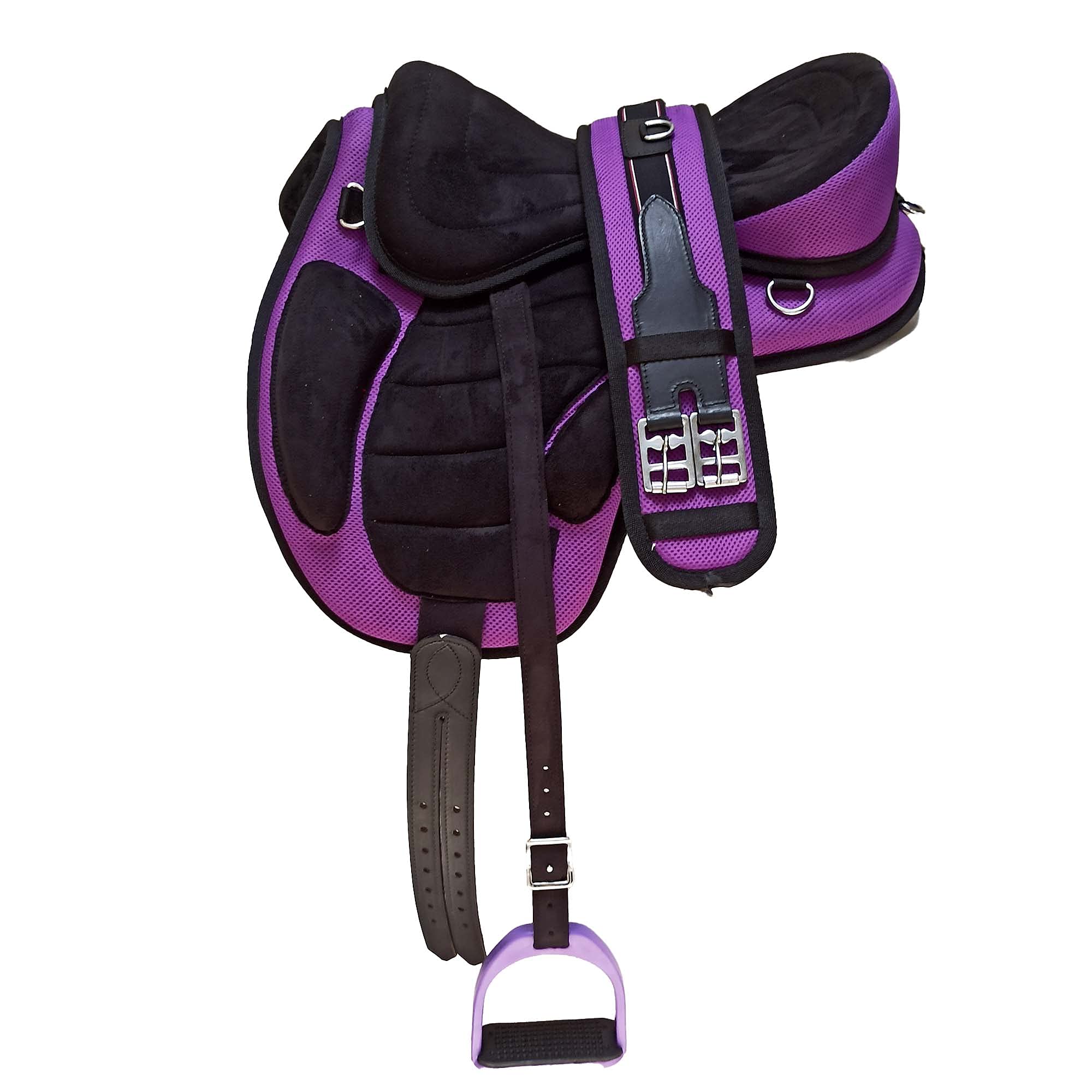Wonder Wish Fixation Selle Cheval Freemax 30,5 à 45,7 Cm - Siège 16 Pouces Rouge