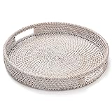 Round Rattan Tray