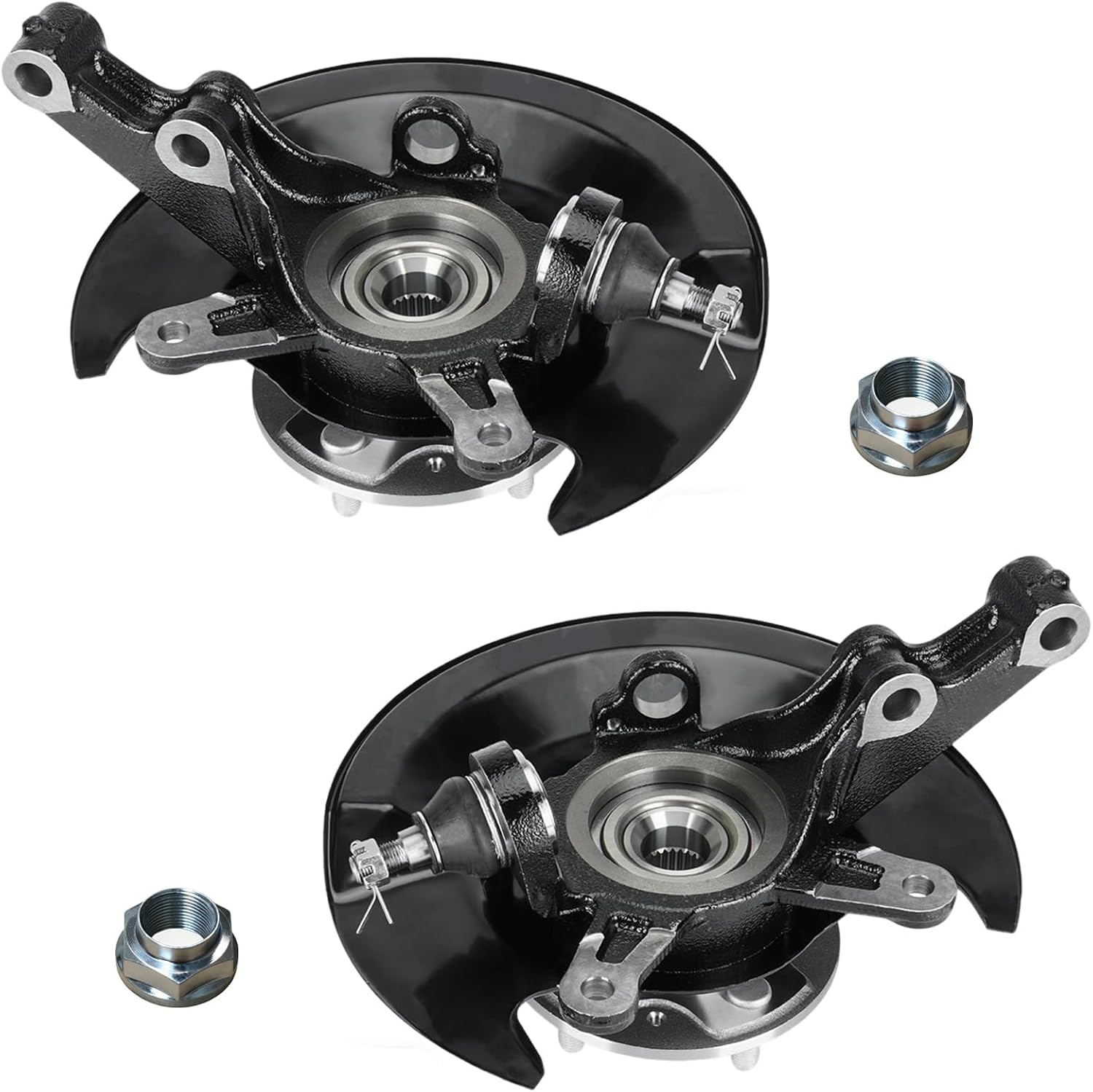Front Steering Knuckle & Wheel Bearing Hub Assembly for Honda Civic 2003 2004 2005 1.7L L4, Left & Right Side, 698-494 698-495