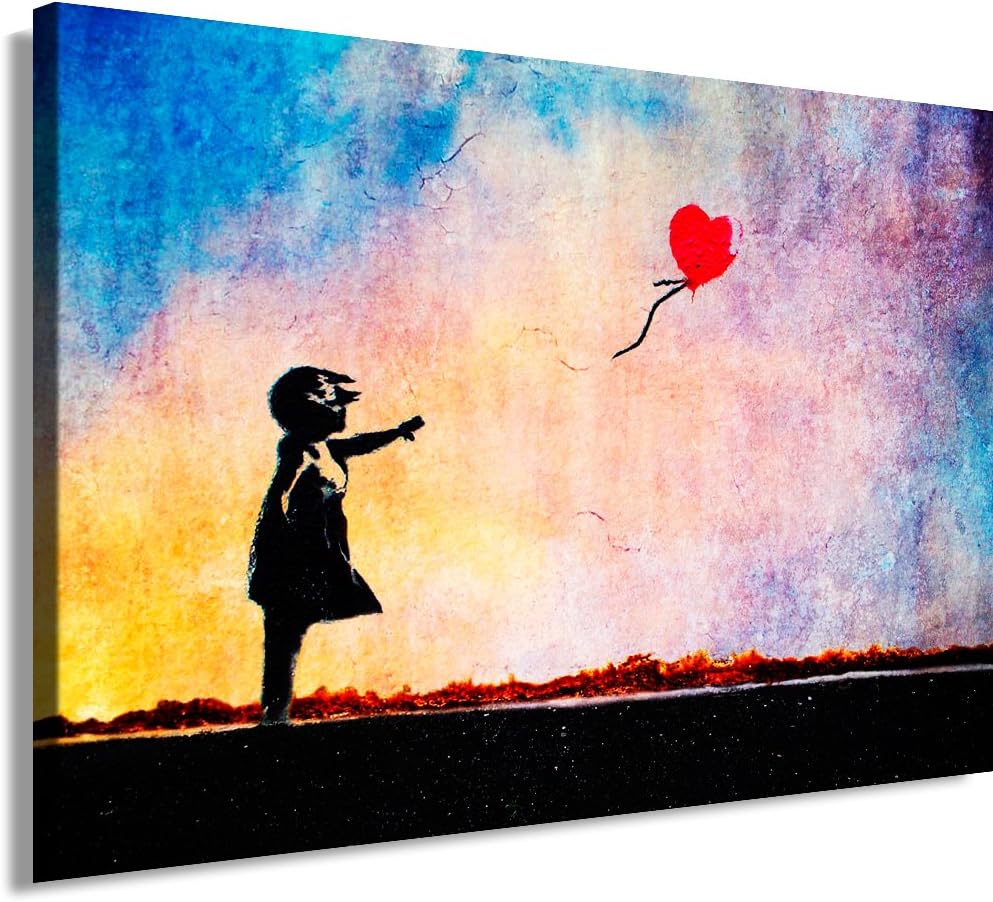 Banksy Graffiti Leinwanddruck 40x60cm - Street Art Wandbild Für Wohnzimmer
