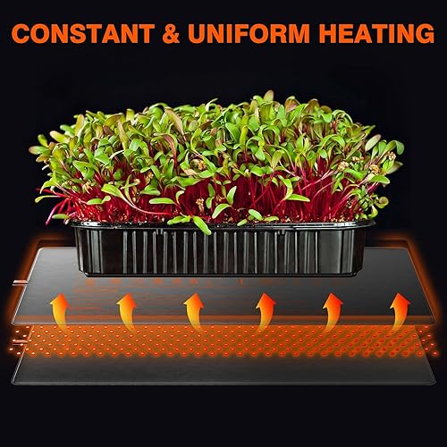 Miniatura 8 de Spider Farmer Tapete térmico de plántulas de 48 x 20.75 pulgadas, impermeable, duradero, para inicio de semillas y germinación, certificado UL,