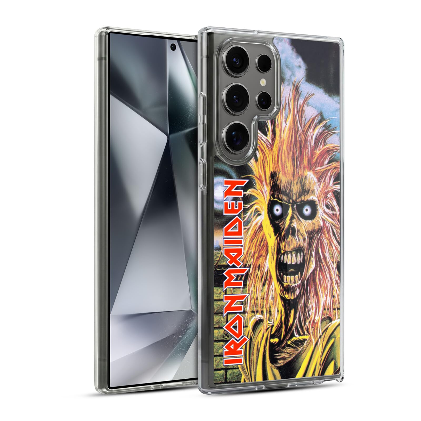 Head Case Designs Officially Licensed Iron Maiden First Art Gel Case [Military Grade Protection] Compatible with Samsung Galaxy S24 Ultra 5G and
