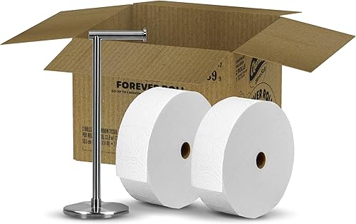 Miniatura 13 de Charmin Papel higiénico ultra suave, kit de iniciación Forever Roll, 1 soporte, 2 rollos, papel de baño de 2 capas