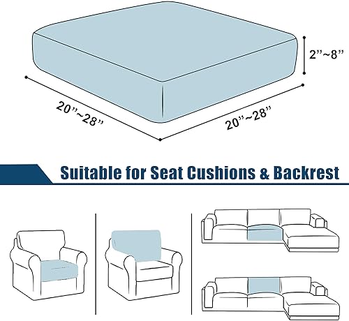 Miniatura 6 de Fundas de cojín impermeables para sofá, funda elástica para asiento de sofá para perros, fundas protectoras reversibles de muebles para niños y