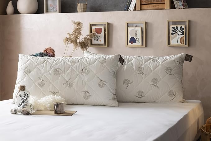 Almohada Lana 100% Natural Tamaño Estándar Ajustable miniatura 6