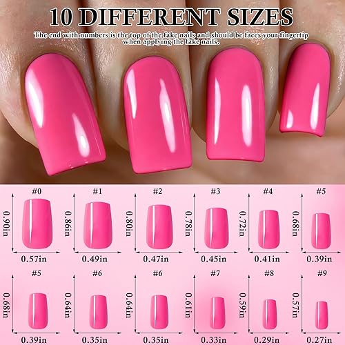 Miniatura 8 de LoveOurHome 240 uñas postizas negras a presión, cuadradas medianas, uñas postizas cuadradas de gel, uñas postizas de gel, uñas postizas de color