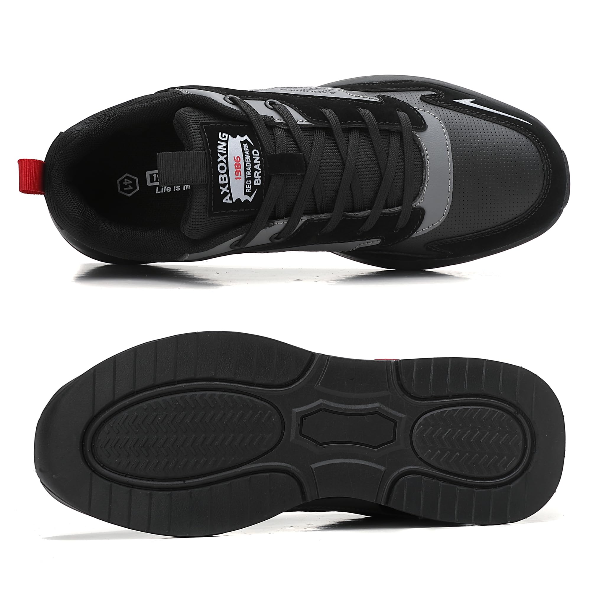 AX BOXING Leichte Sneaker Herren Freizeitschuhe Mode Herrenschuhe Atmungsaktive Laufschuhe Bequeme Sportschuhe rutschfeste Walkingschuhe Größe 40-46 EU