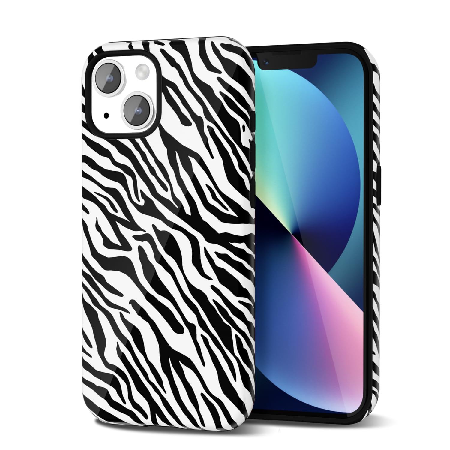 Coque iPhone 16 Plus motif zèbre noir - Svanove protection rigide