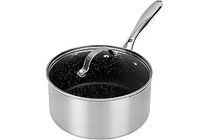 Durable Nonstick 3 Qt. Saucepan with Glass Lid