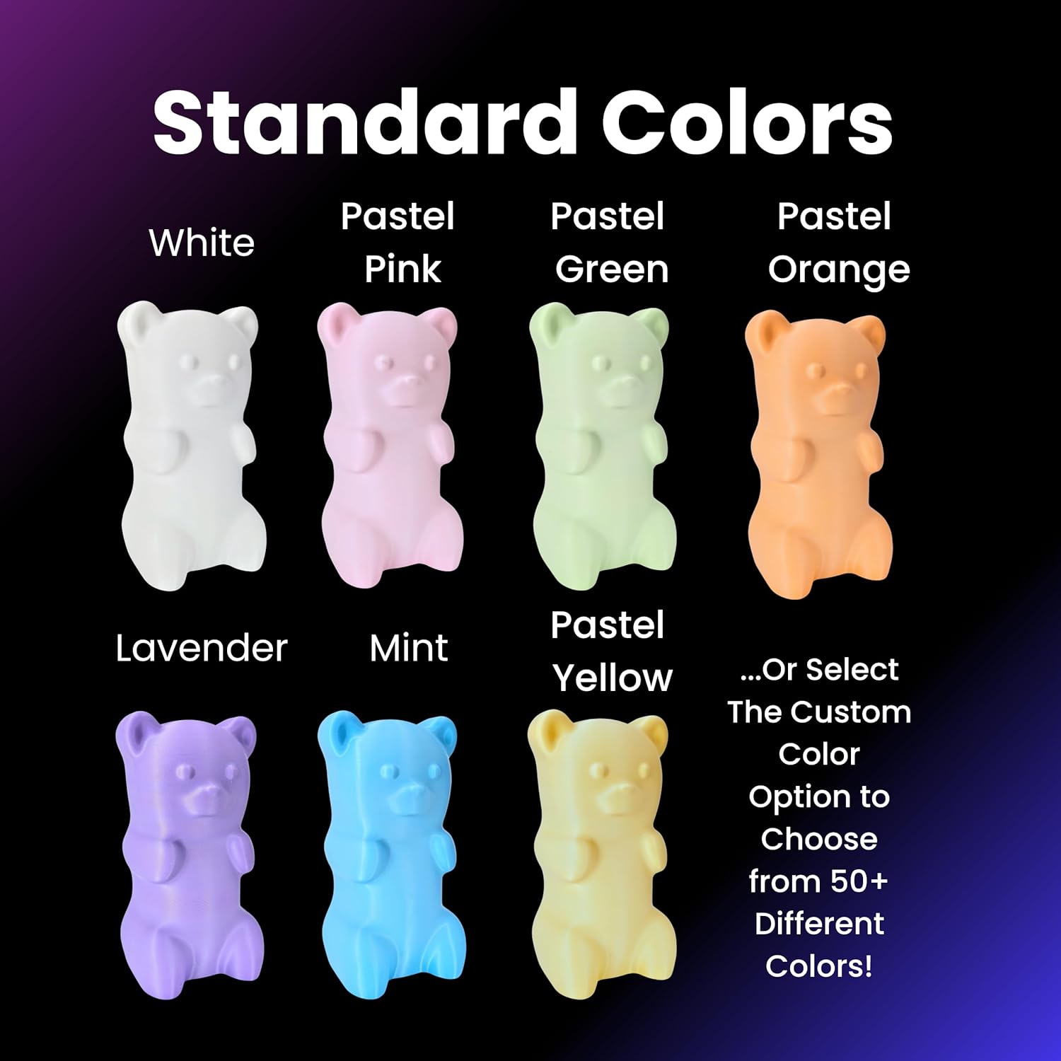 Gummy Bear Headphone Stand Hanger - Cute Headset Holder - Kawaii Desk Accessories - Compatible with Most Headphones (Pastel Pink)