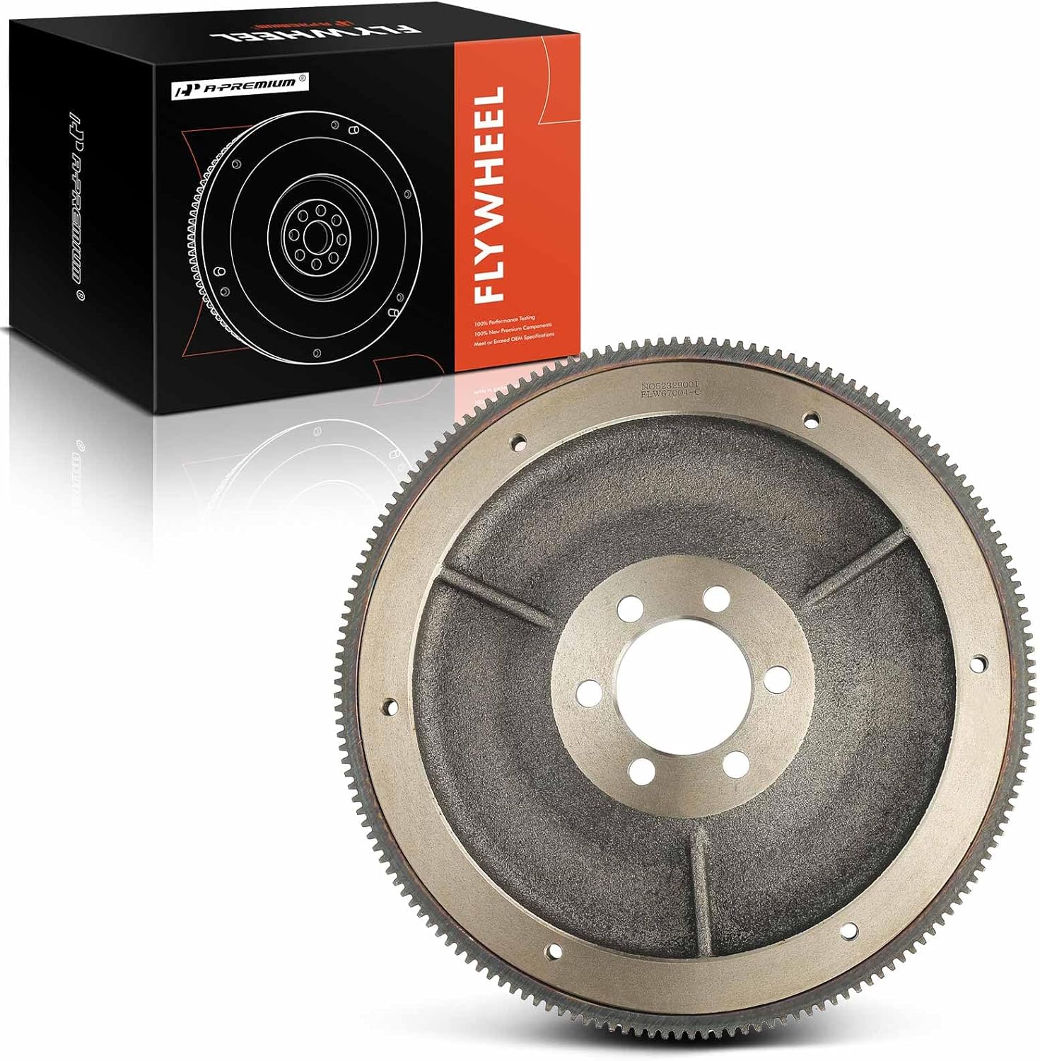 A-Premium Clutch Flywheel Compatible with Jeep Cherokee, Comanche, Wagoneer 1987-1990 4.0L, Wrangler 1988-1990 4.2L, Manual Trans., 6 Bolt Holes, 164 Teeth