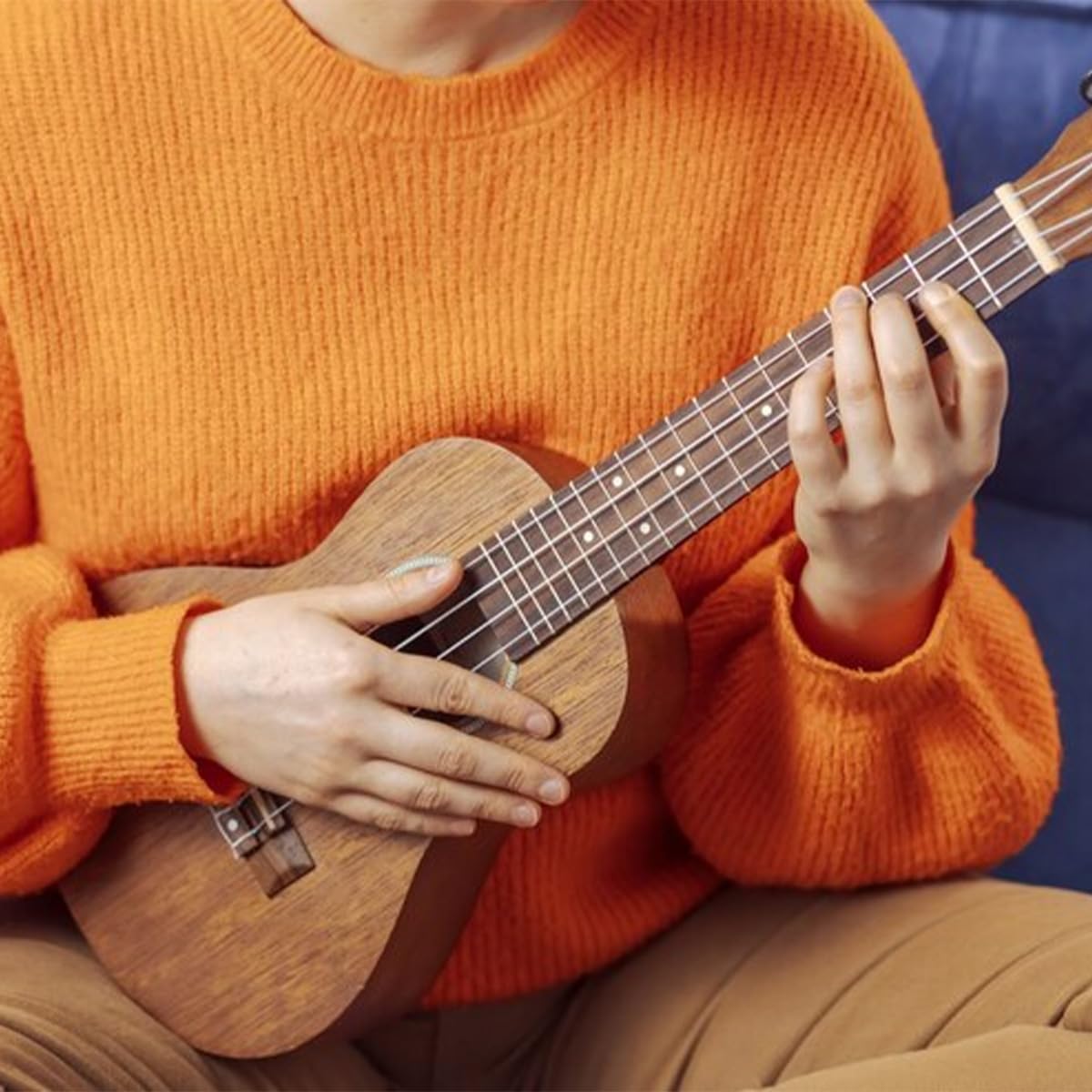 Kit de mástil de ukelele de 21 pulgadas, kit de montaje de guitarra para ukelele, kit de instalación de mástil de ukelele de madera para instrumento musical