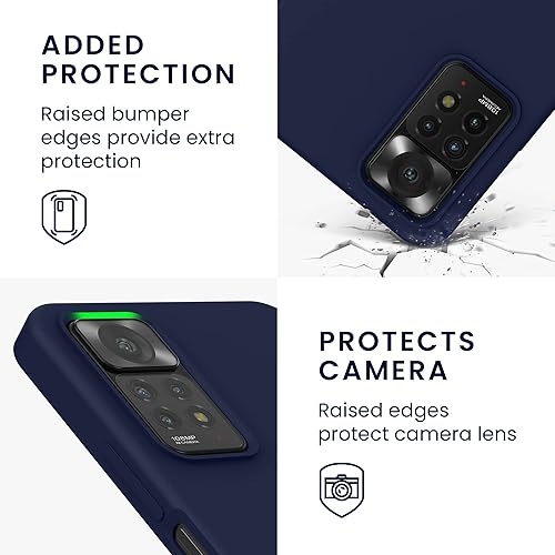 Miniatura 3 de kwmobile Funda compatible con Xiaomi Redmi Note 11 Pro  11 Pro (5G)  12 Pro (4G) - Funda de silicona TPU con acabado suave - Gris Verde