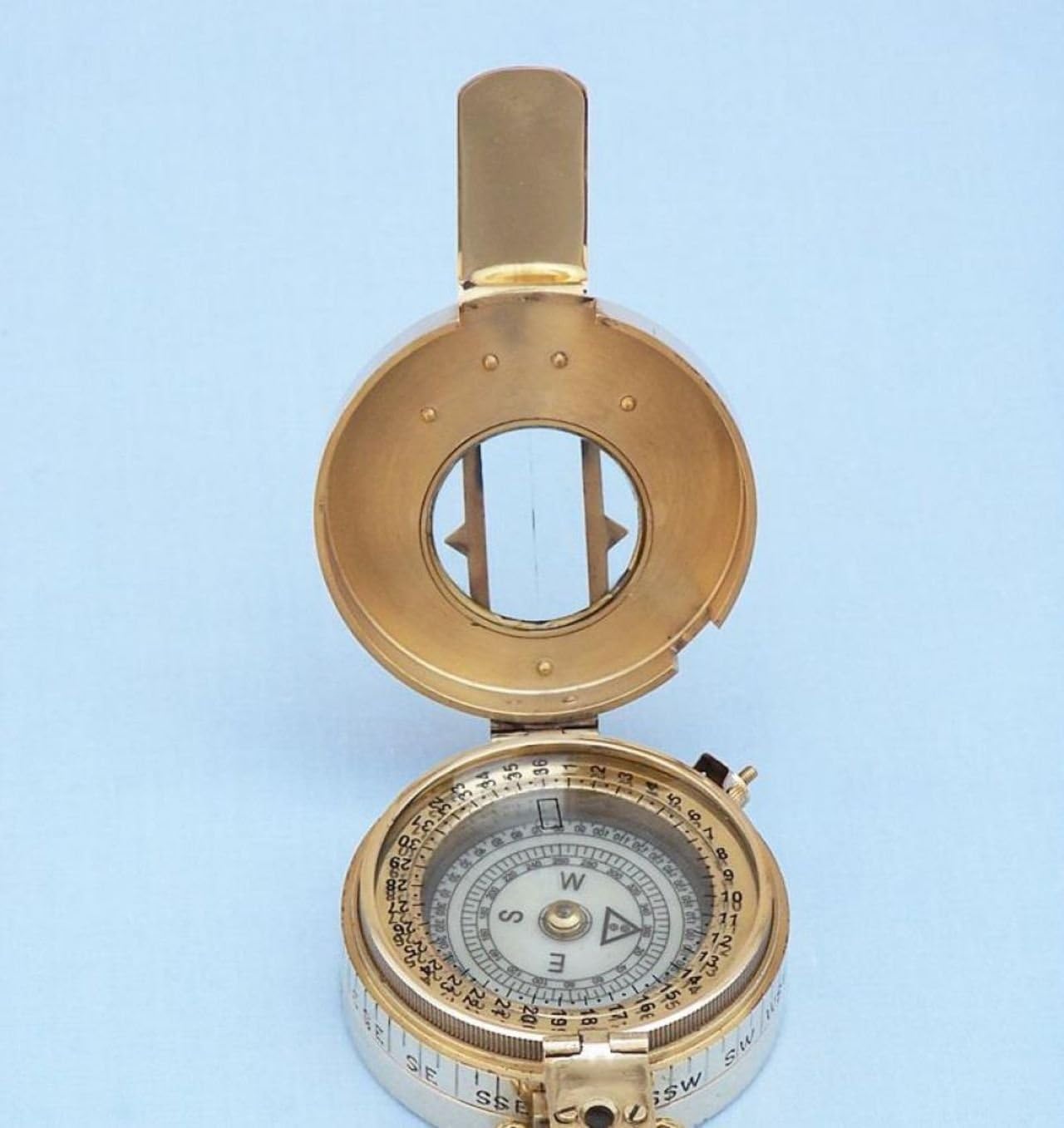 Hampton Nautical 3xglass-101 Solid Brass Engineers Compass 5" Nautical Home Decoration