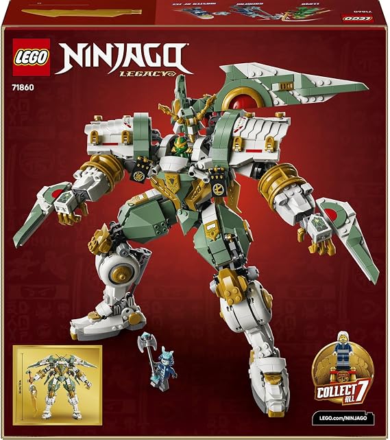 LEGO NINJAGO Lloyd'un Titan Robotu 15. Yıl Dönümü 71860-14 Yaş ve Üzeri Çocuklar için Lloyd, Grimfax, Buz Elementi Ustası Minifigürleri İçeren Yaratıcı Oyuncak Yapım Seti, Hediye Fikri (1293 Parça)