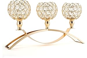 Juego de Candelabros Dorados VINCIGANT: Elegancia y Calor para Tu Hogar y Eventos Especiales