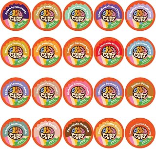 Crazy Cups Flavored Decaf Coffee Single Serve Cups For Keurig K Cup Brewer Variety Pack Sampler, 20 Count (Pack of 1)