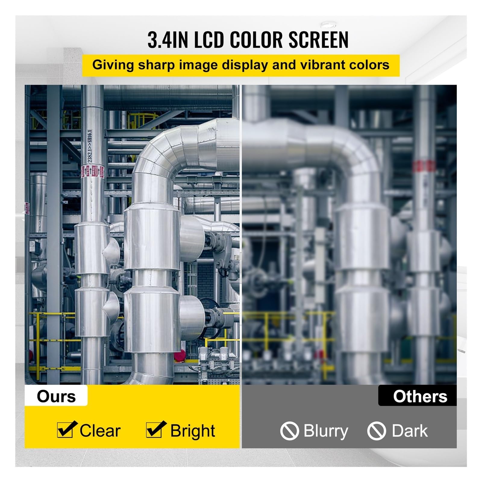 Boroscopio, Cámara de alcantarillado inspección tuberías con Pantalla 4,3" endoscopio Industrial Impermeable DVR(20M Cable)