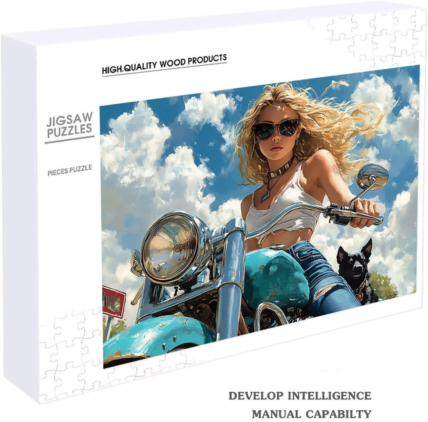 Puzzle 5000 sztuk Kobieta, Puzzle 5000 sztuk dla dorosłych Pies, Drewniane puzzle dla dorosłych 160 x 105 cm, Puzzle dla całej rodziny Zdjęcia Dekoracja salonu Nowoczesny prezent dla kobiety mężczyzny
