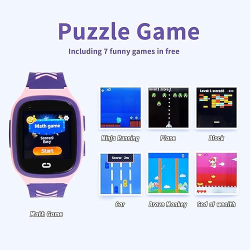 Miniatura 6 de wsgpxtybb Reloj inteligente 4G para niños con rastreador GPS, reloj inteligente para niños con videollamada, chat de voz, cámara SOS, reloj