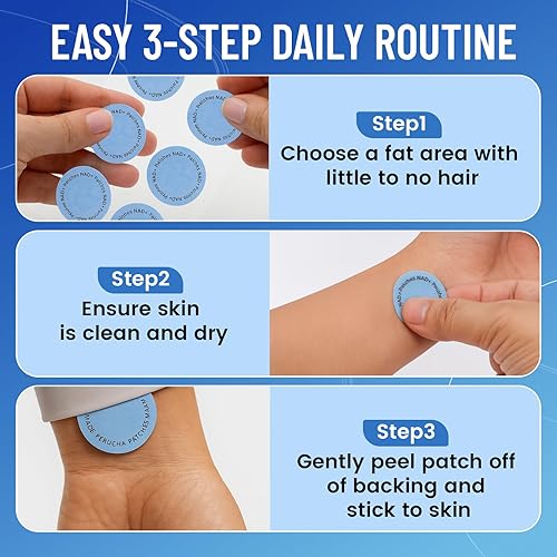 Miniatura 7 de Parches NAD+ para mujeres y hombres con parches de nicotinamida y resveratrol-30, fórmula premium de liberación prolongada de 8 horas, veganos