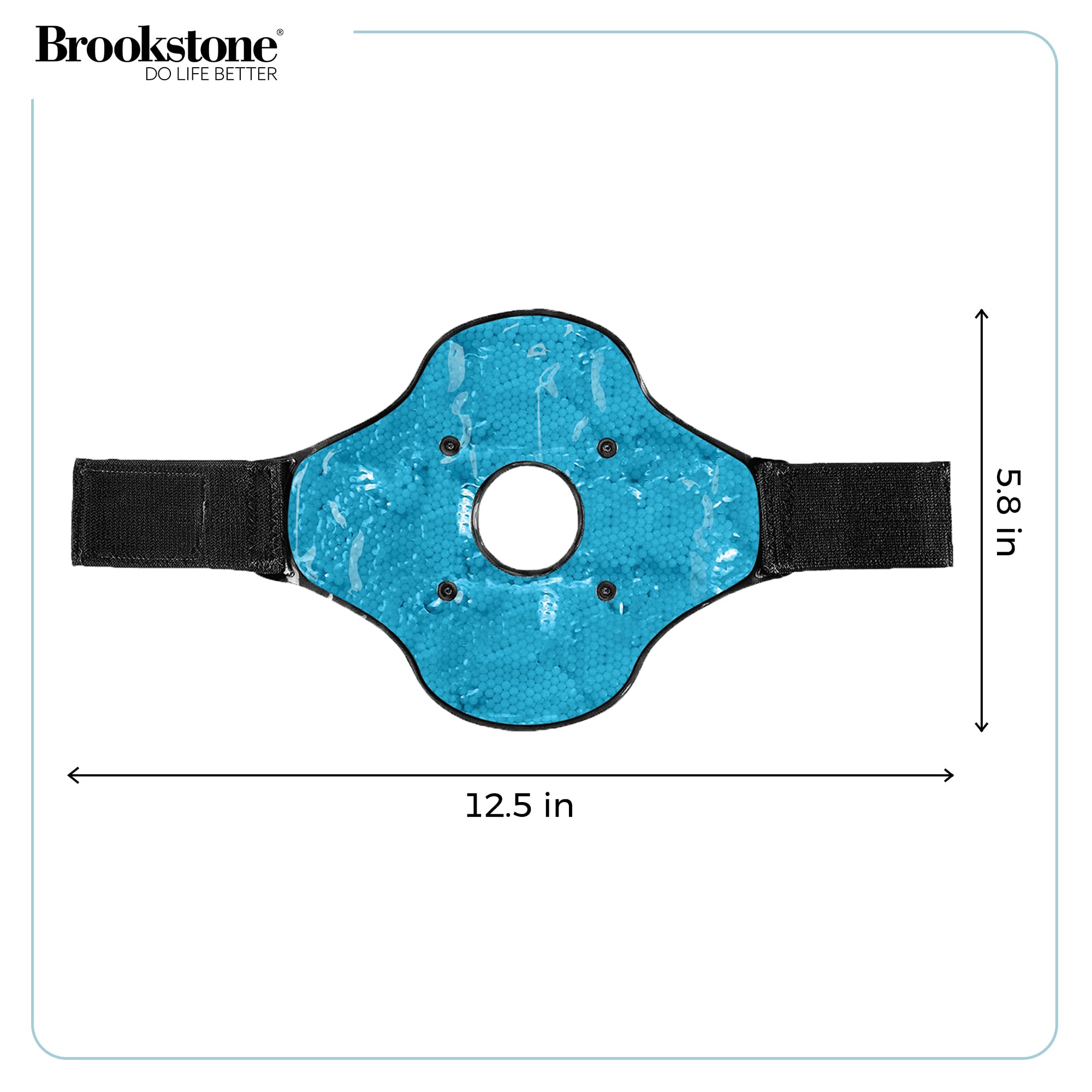 Brookstone Therapeutische Kniebandage mit schnell wirkenden und sicheren Kieselsteinen, wiederverwendbare Heiß- und Kaltpackung für Knie und Gelenke, durchdringende Schmerzlinderung bei Beschwerden,