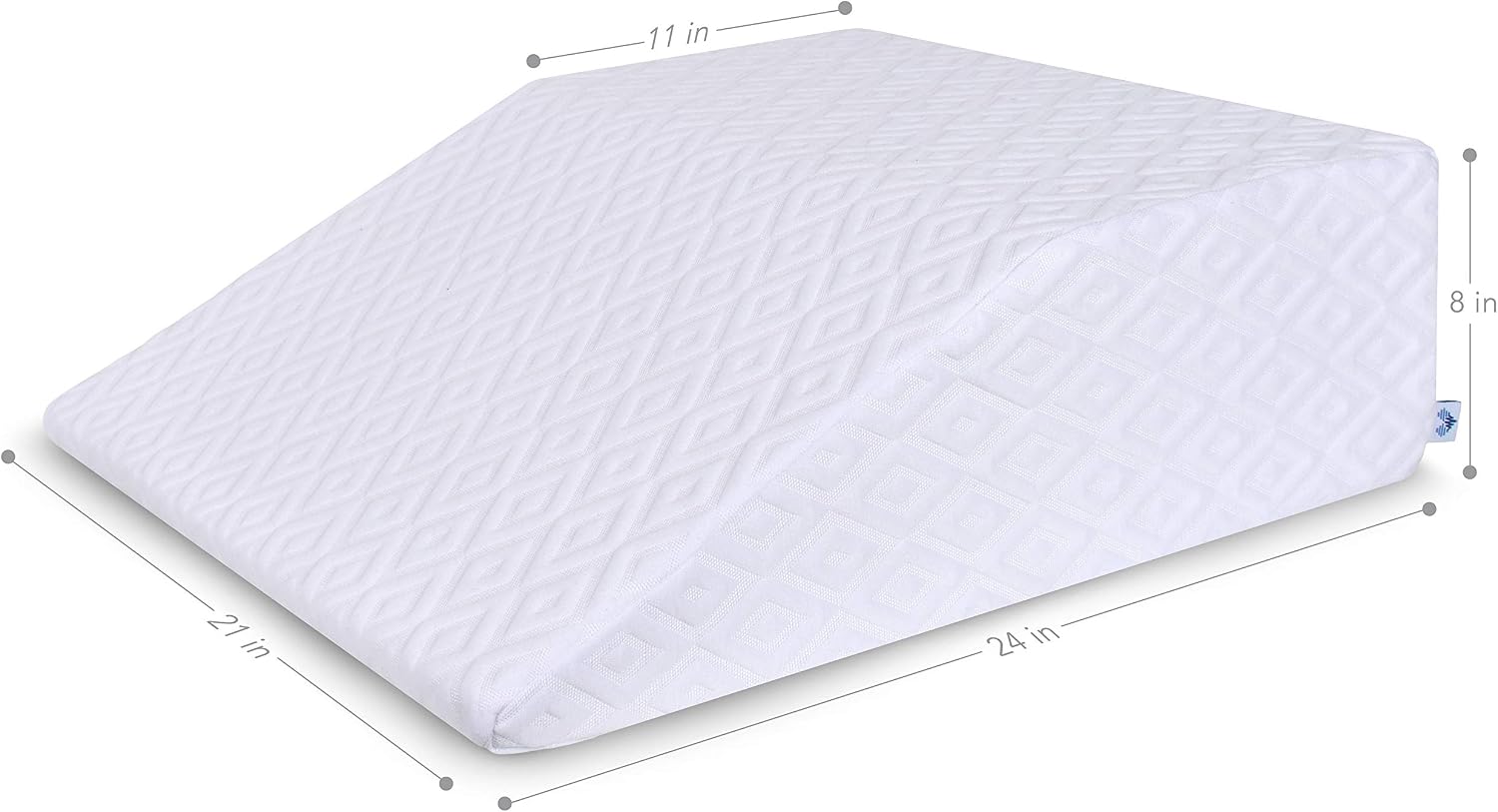 Elevating Leg Rest Wedge Pillow - Memory Foam Orthopedic Bed Pillow for Leg & Back Pain - Improved Circulation & Digestive Support – Great for Recovery from Surgery or Injury - 24 x 21 x 8 inches
